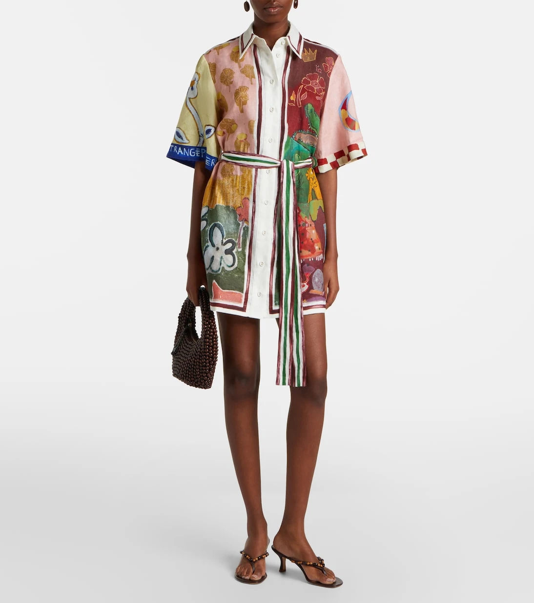 Alémais - x MLAK Tangible Love printed linen minidress