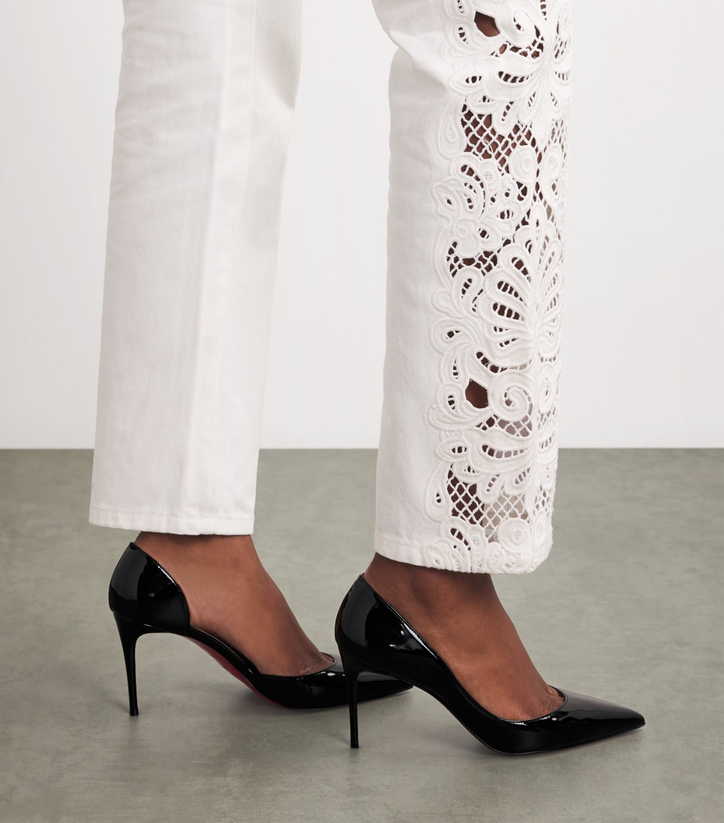 Christian Louboutin Black Iriza Patent Leather Pumps 85