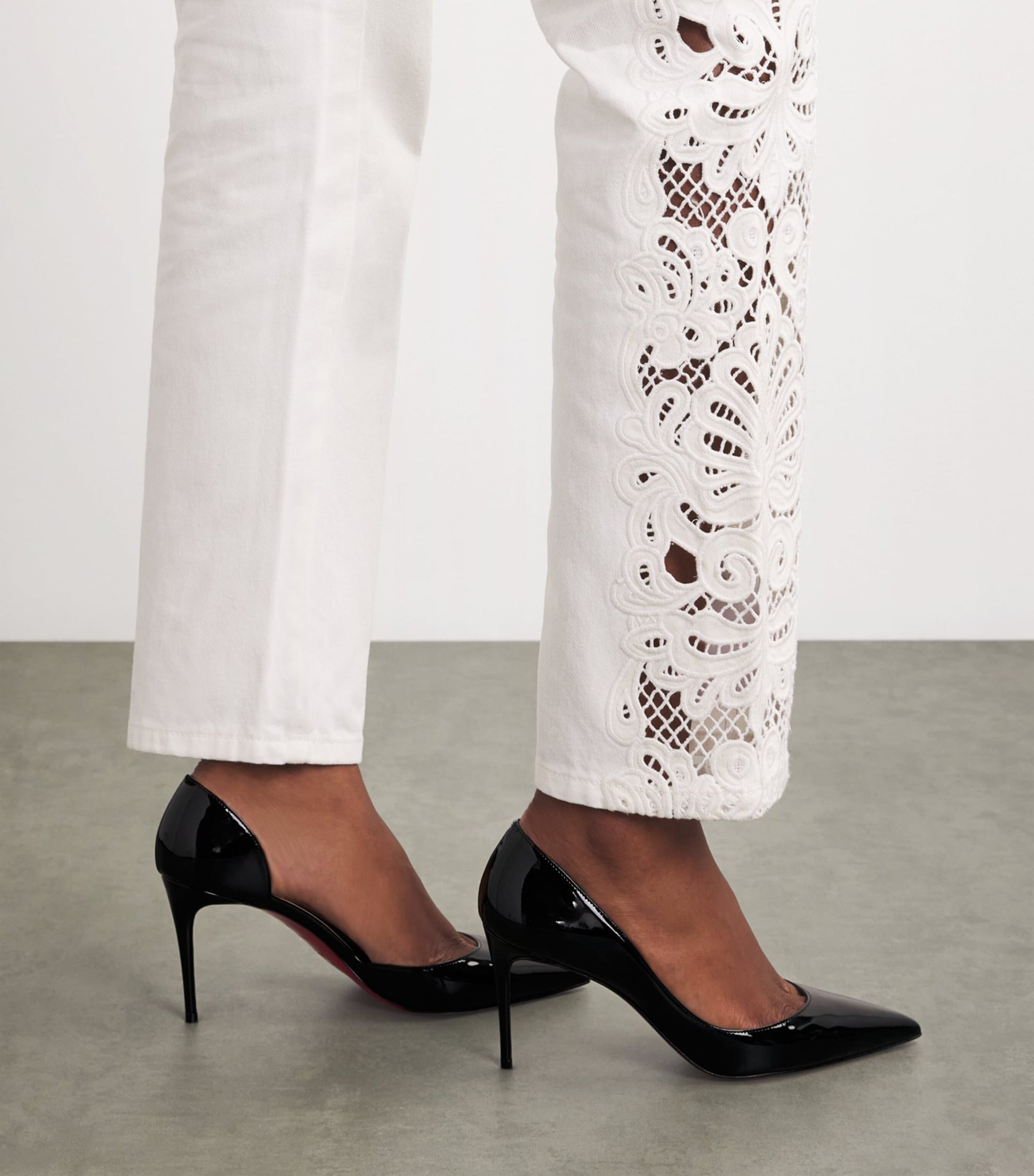 Christian Louboutin Black Iriza Patent Leather Pumps 85