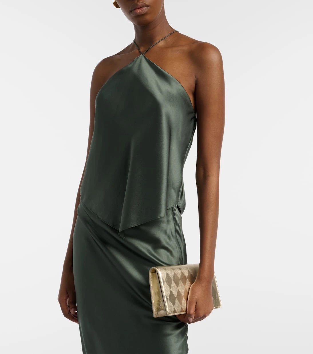 The Sei - Halterneck silk charmeuse top