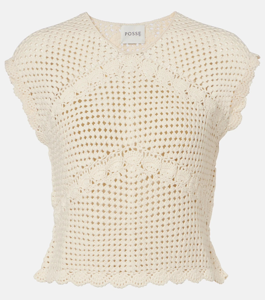 Posse - Dylan crochet scalloped top