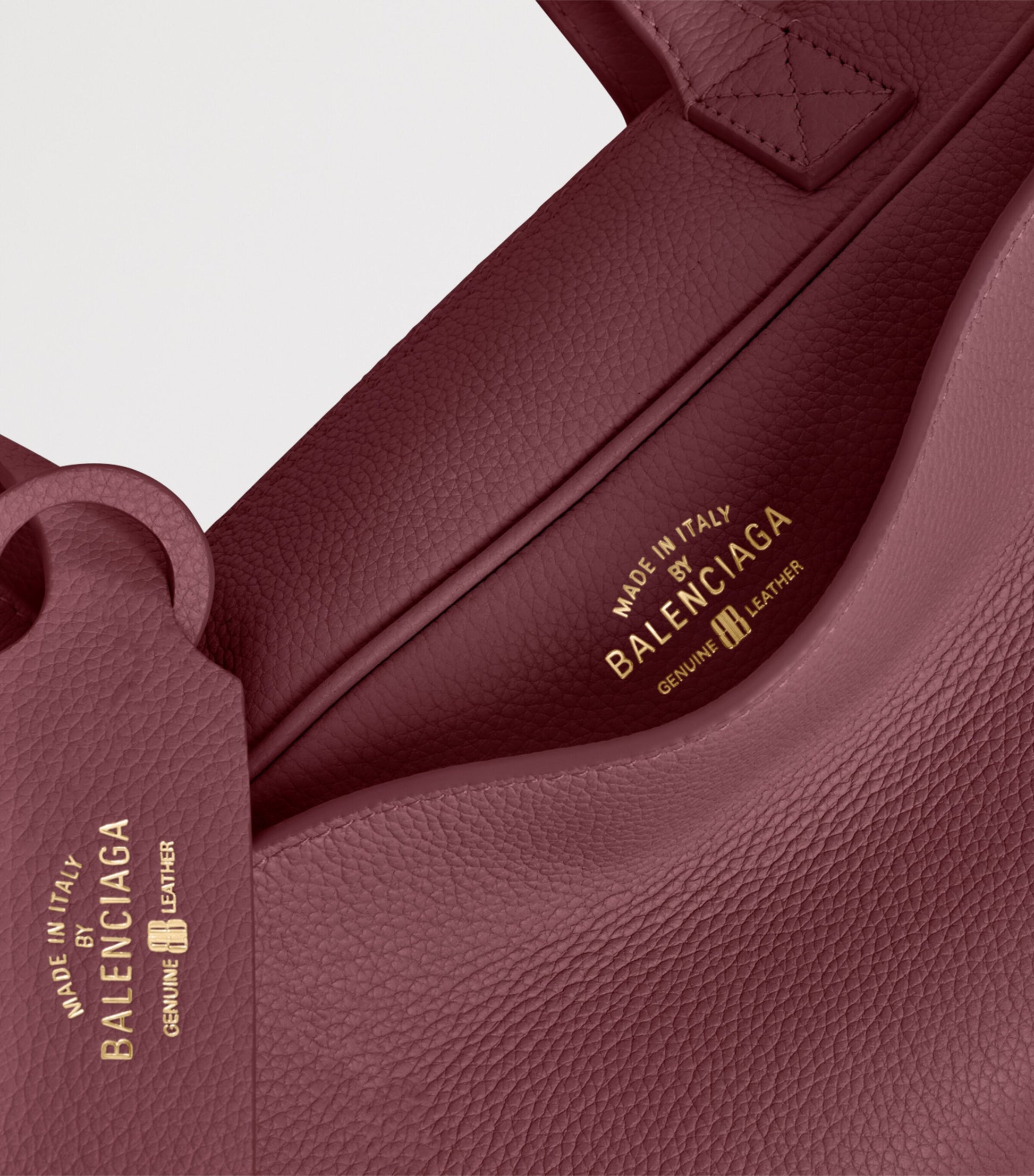 Balenciaga Red Small Leather Carrie Bowling Top-Handle Bag