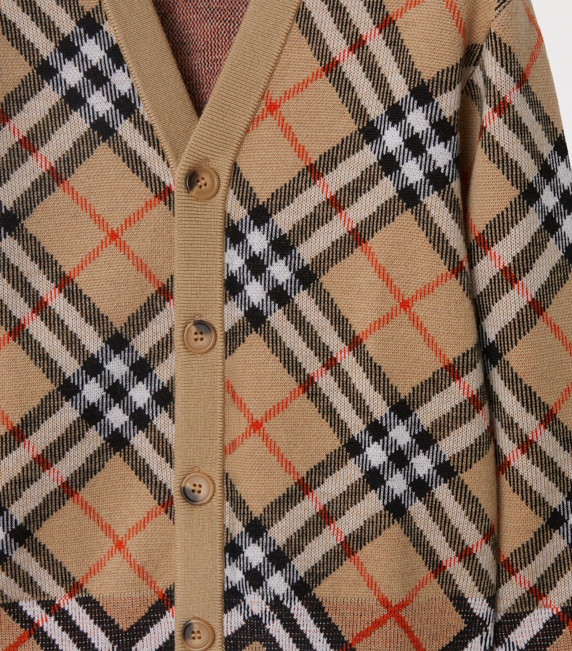 Burberry Kids Wool Check Cardigan (3-12 Years)
