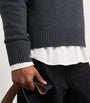 AMI Paris Black Wool Logo Sweater