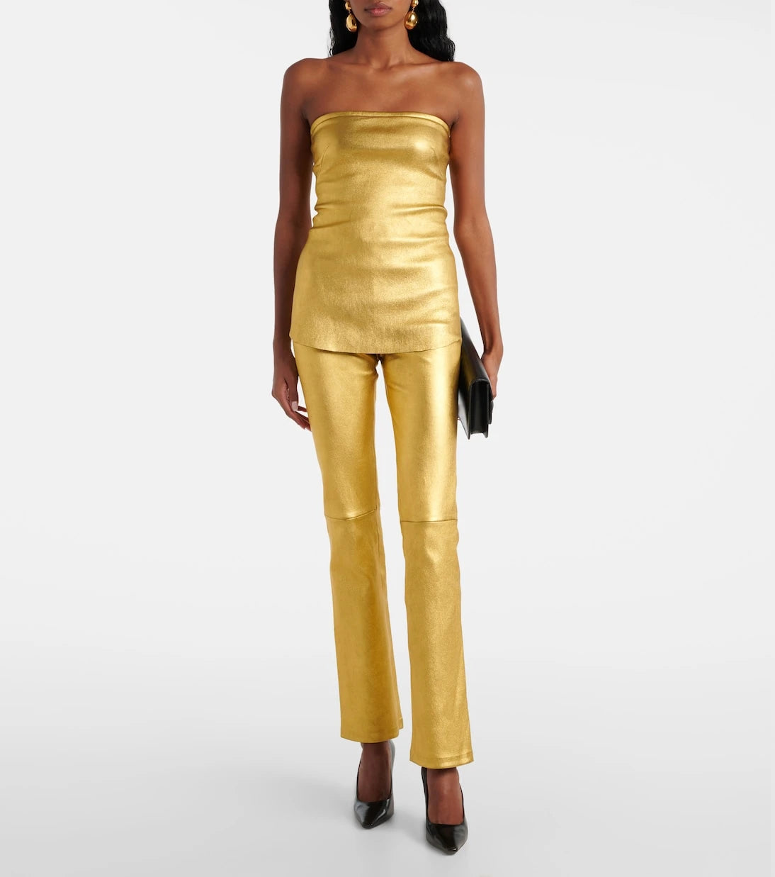 Stouls - JP Long metallic leather slim pants
