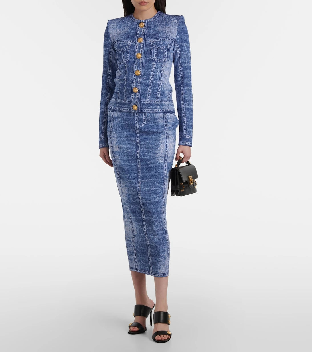Balmain - Trompe l'oeil jacquard cardigan
