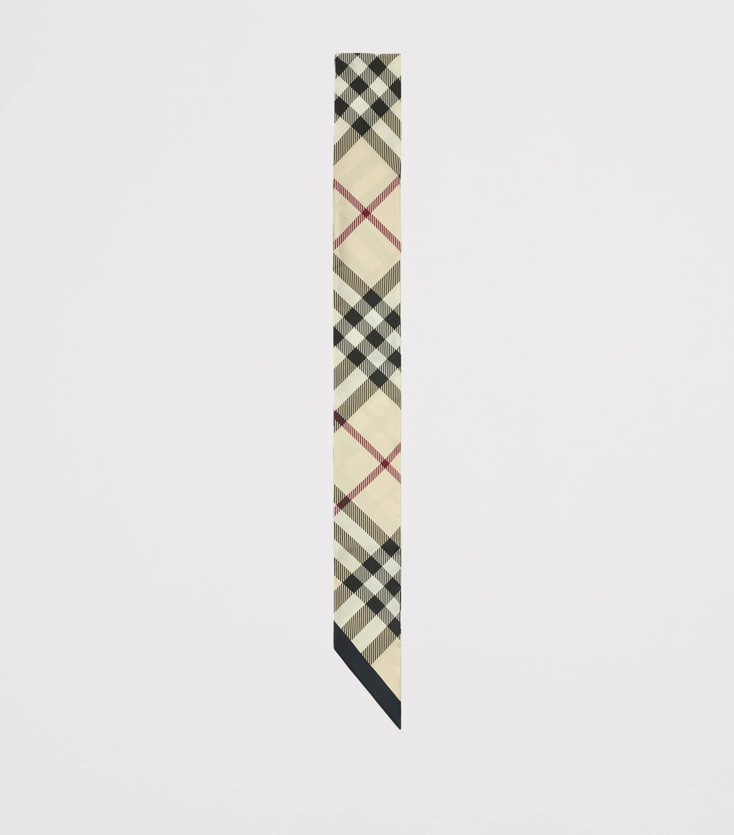 Burberry Silk Skinny Check Scarf