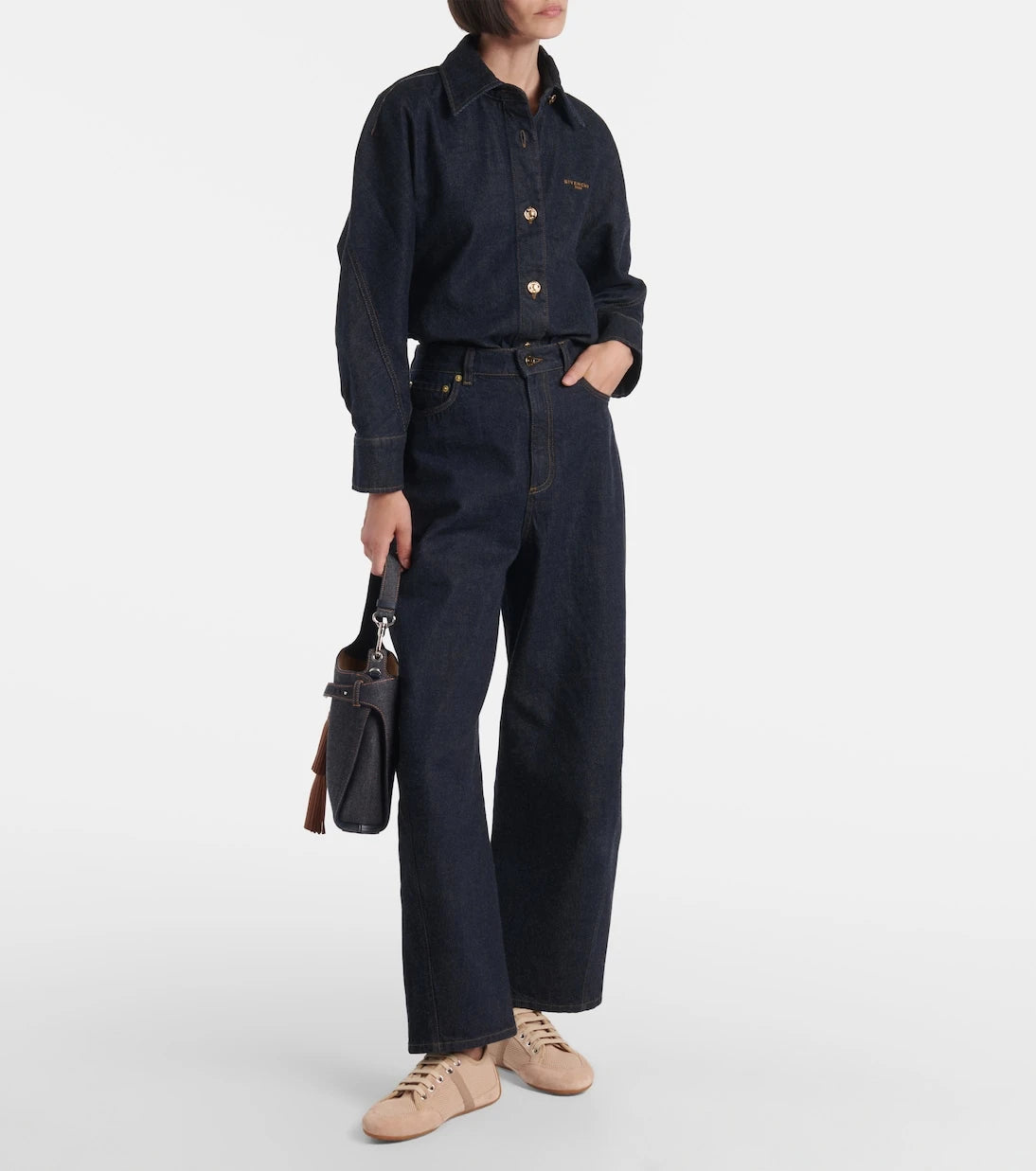 Givenchy - Slim suede-trimmed sneakers