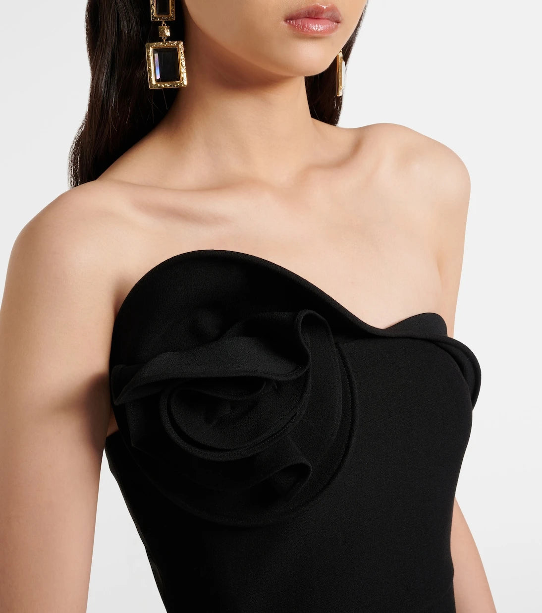 Roland Mouret - Floral asymmetric corset gown