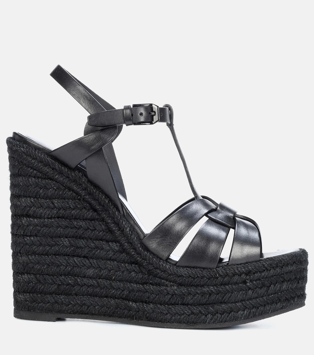 Saint Laurent - Tribute 130 leather espadrilles