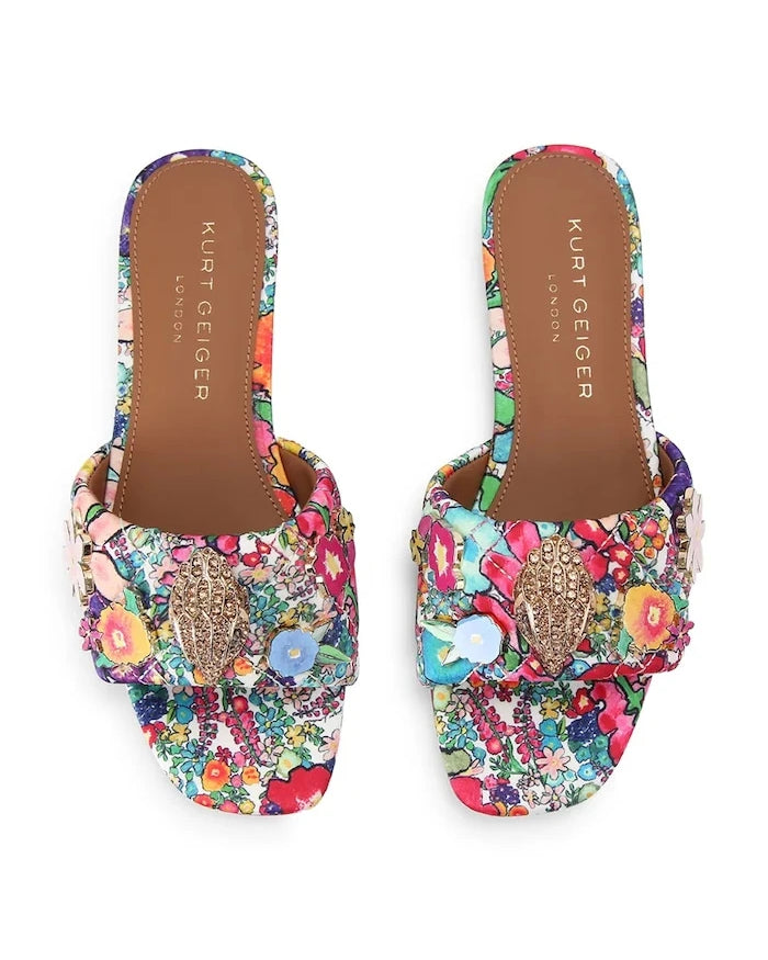 Kurt Geiger London düz tabanlı kadın Kensington Flat Sandal terlik