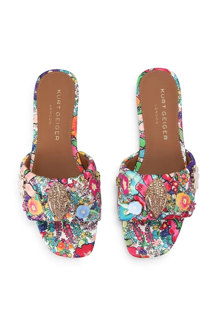 Kurt Geiger London düz tabanlı kadın Kensington Flat Sandal terlik
