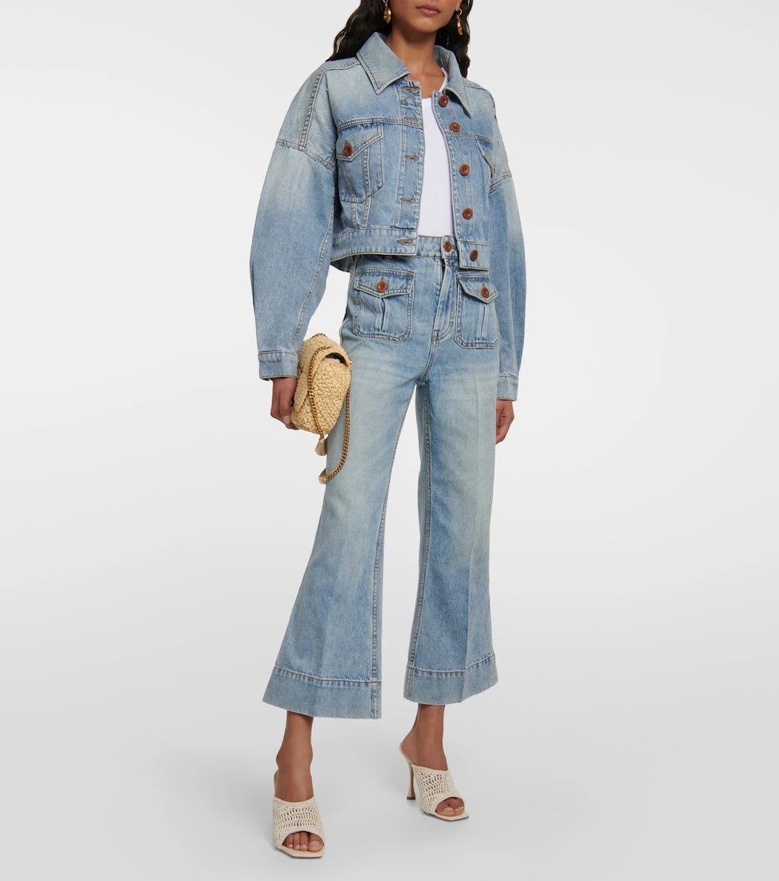 Zimmermann - Raie cropped flared jeans