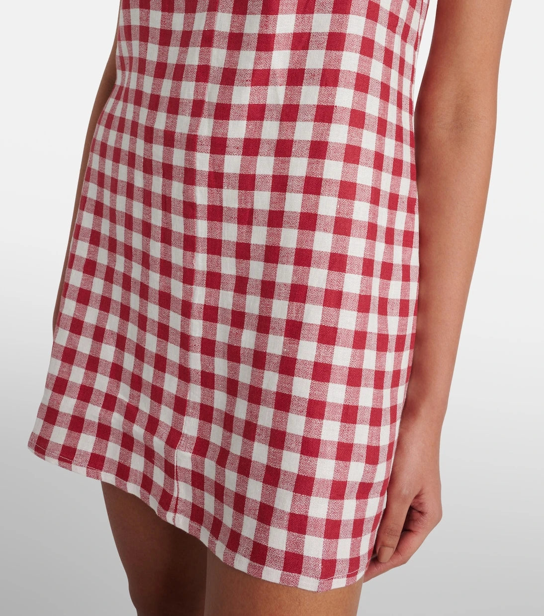 Asceno - Antiqua gingham linen minidress