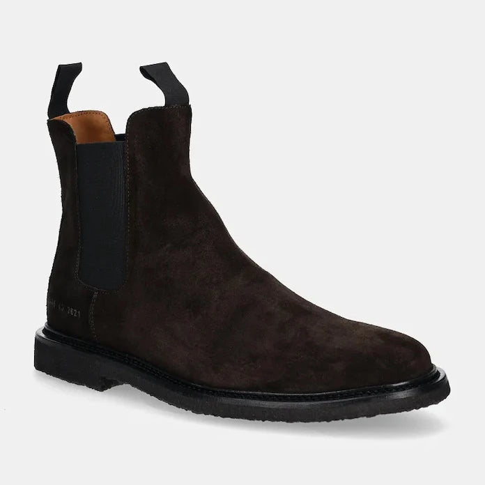 Велурени боти челси Common Projects Chelsea in Waxed Suede