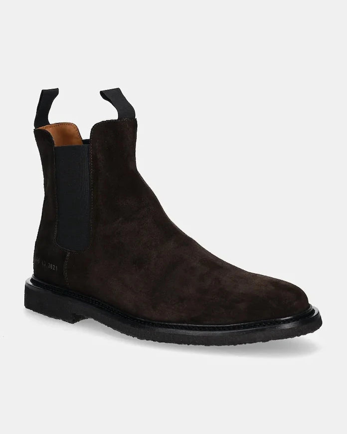 Велурени боти челси Common Projects Chelsea in Waxed Suede