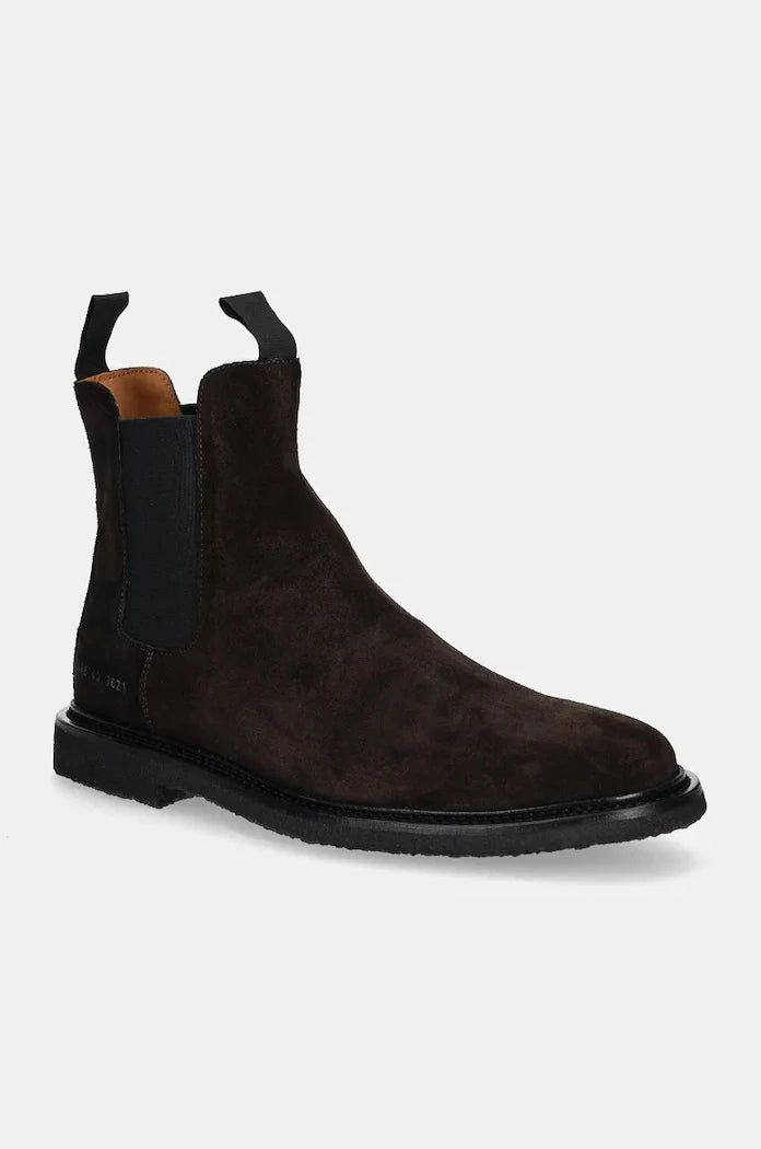 Велурени боти челси Common Projects Chelsea in Waxed Suede
