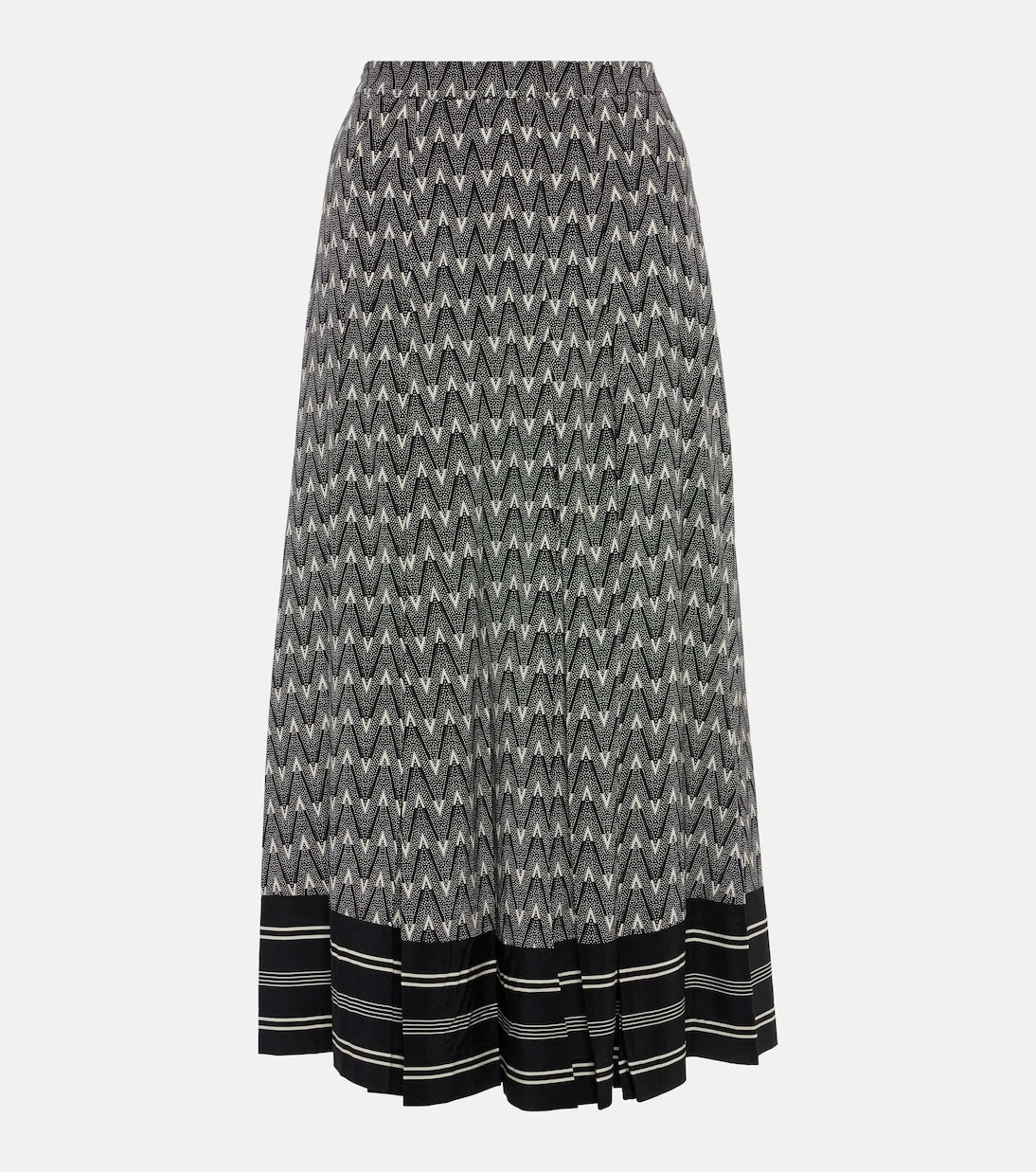 Veronica Beard - Norris logo silk-blend midi skirt
