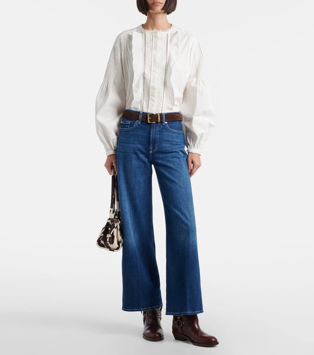 7 For All Mankind - Lotta Ankle wide-leg jeans