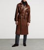 Dunhill Brown Archive Leather Trench Coat