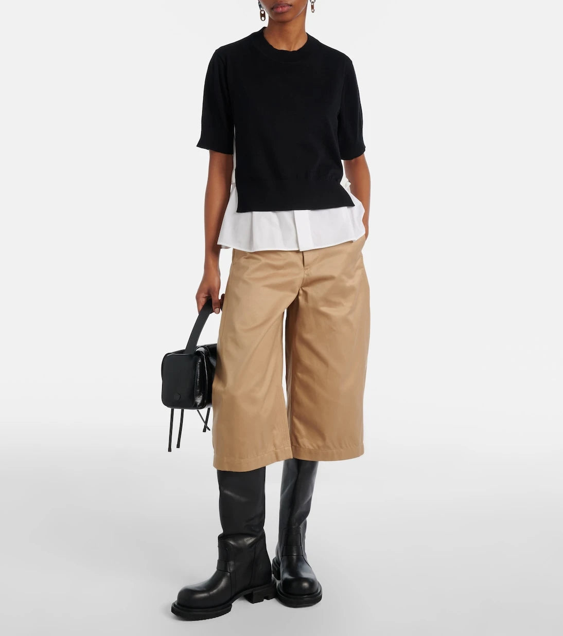 Sacai - Paneled top