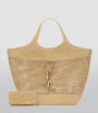 Saint Laurent Brown Raffia Icare Tote Bag