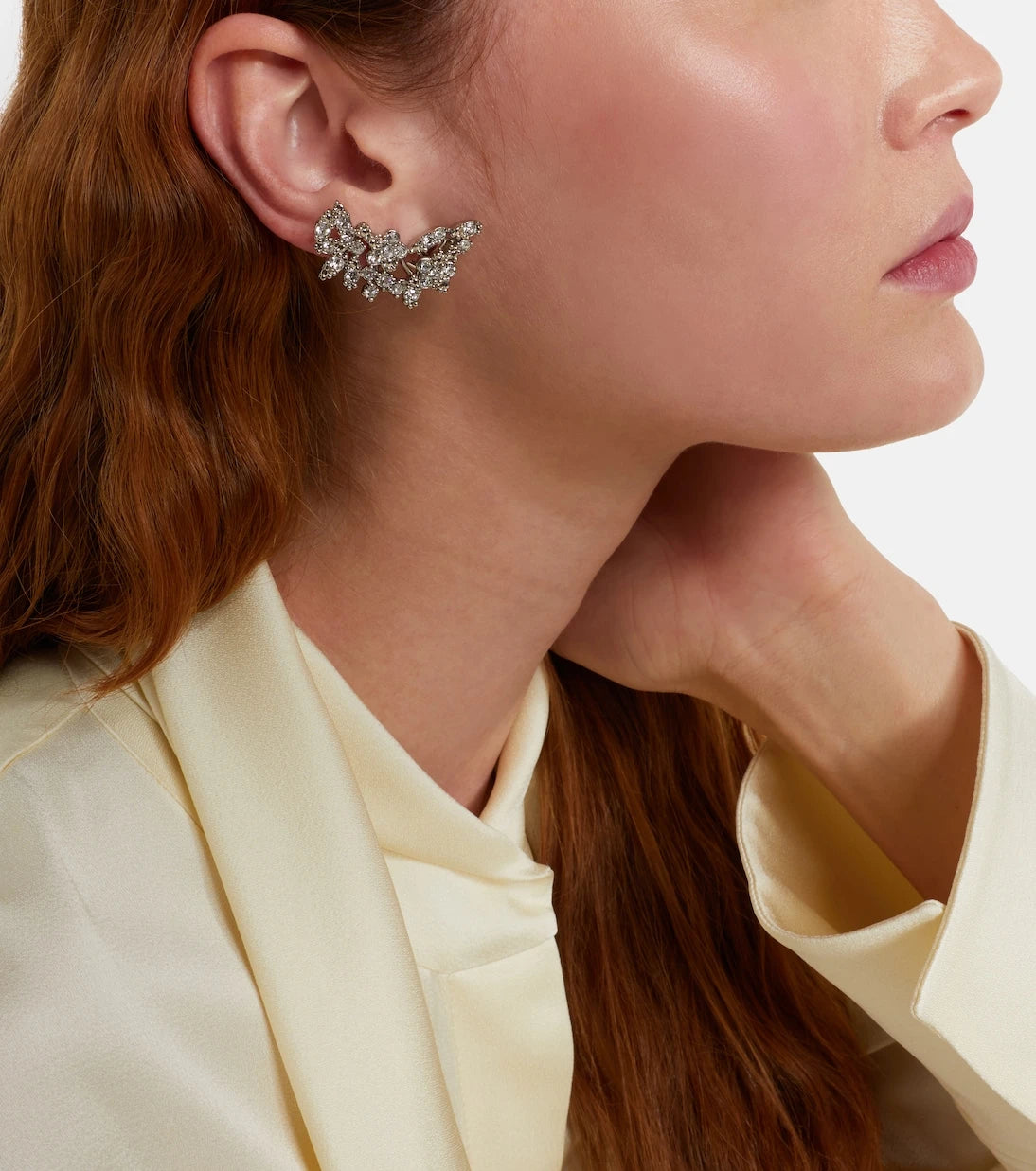 Jil Sander - Crystal-embellished ear climbers