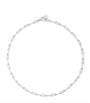 White Gold and Diamond Flat Cable Link Necklace