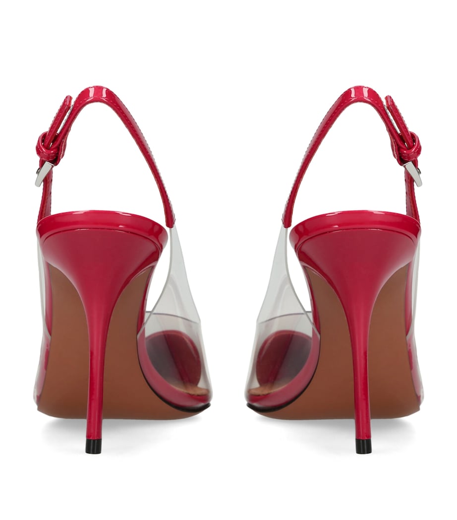Alaïa Patent Coeur Slingback Pumps 90