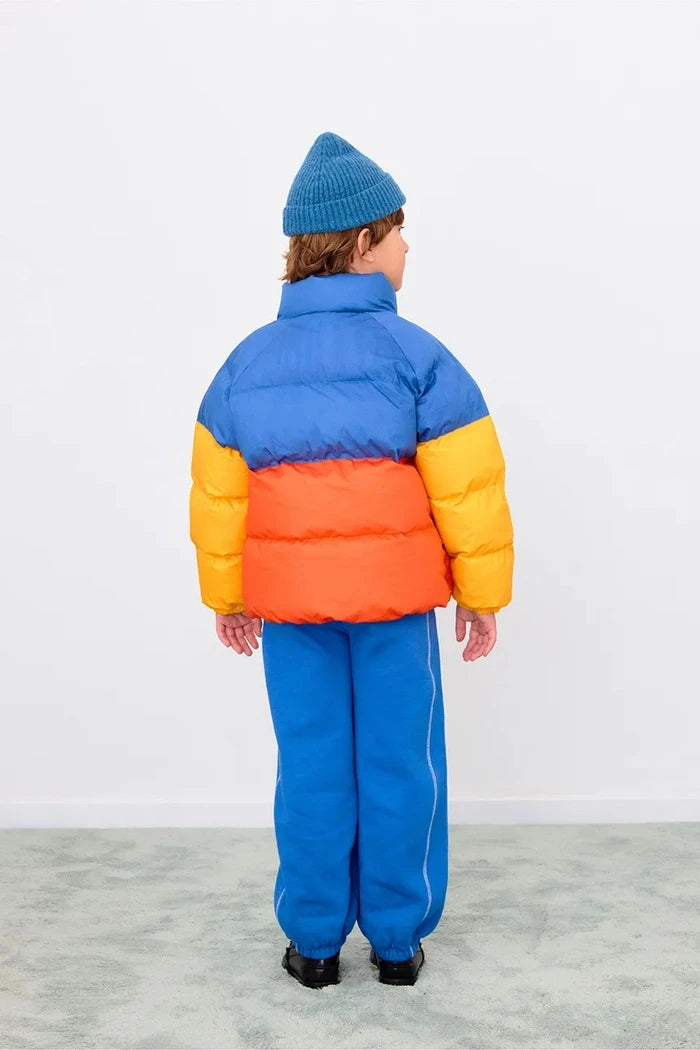 Детско яке Tinycottons COLOR BLOCK SHORT PADDED JACKET