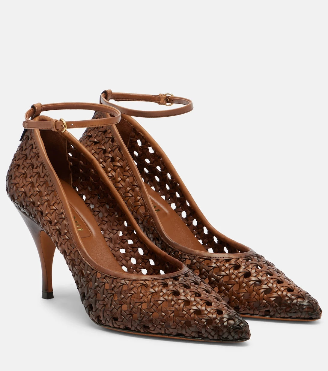 Miu Miu - Woven leather pumps