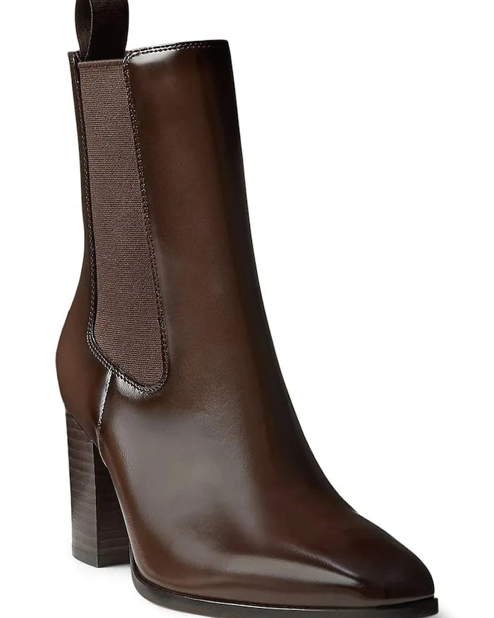 Lauren Ralph Lauren боти челси дамски от кожа Rlyn Bte Hl