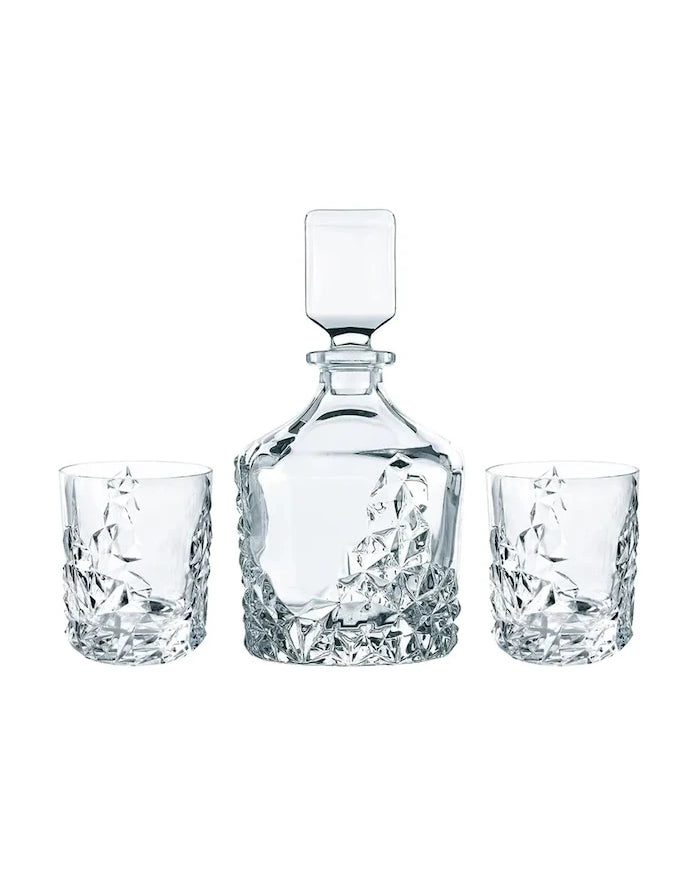 Гарафа за уиски с чаши Nachtmann Sculpture Whisky 750 ml / 365 ml (3 броя)