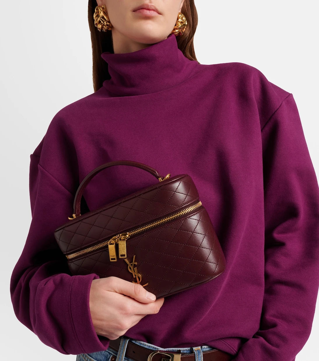 Saint Laurent - Gaby Large leather vanity bag