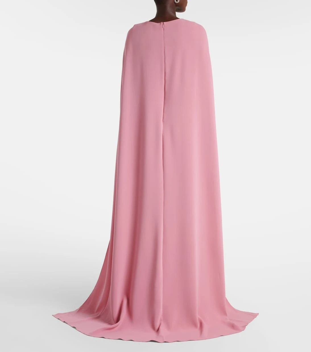 Oscar de la Renta - Caped silk-blend georgette gown