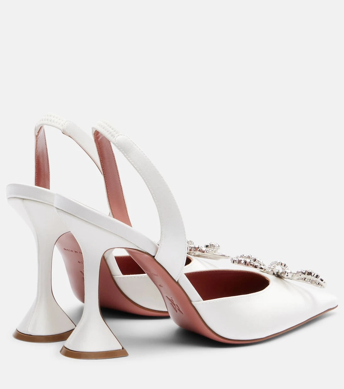 Amina Muaddi - Rosie 95 satin slingback pumps