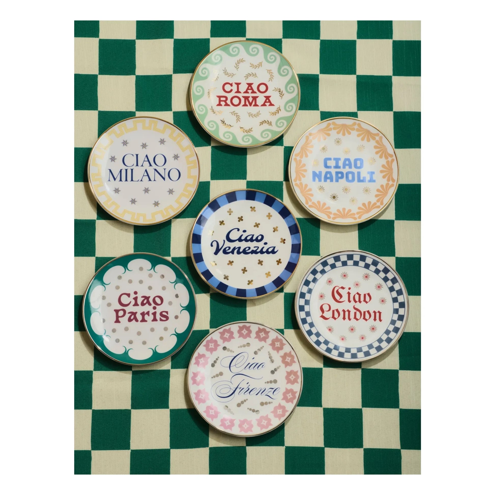 Bitossi - Ciao Roma plate | Green
