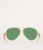 Bottega Veneta Gold BV1305S Green-Tinted Sunglasses
