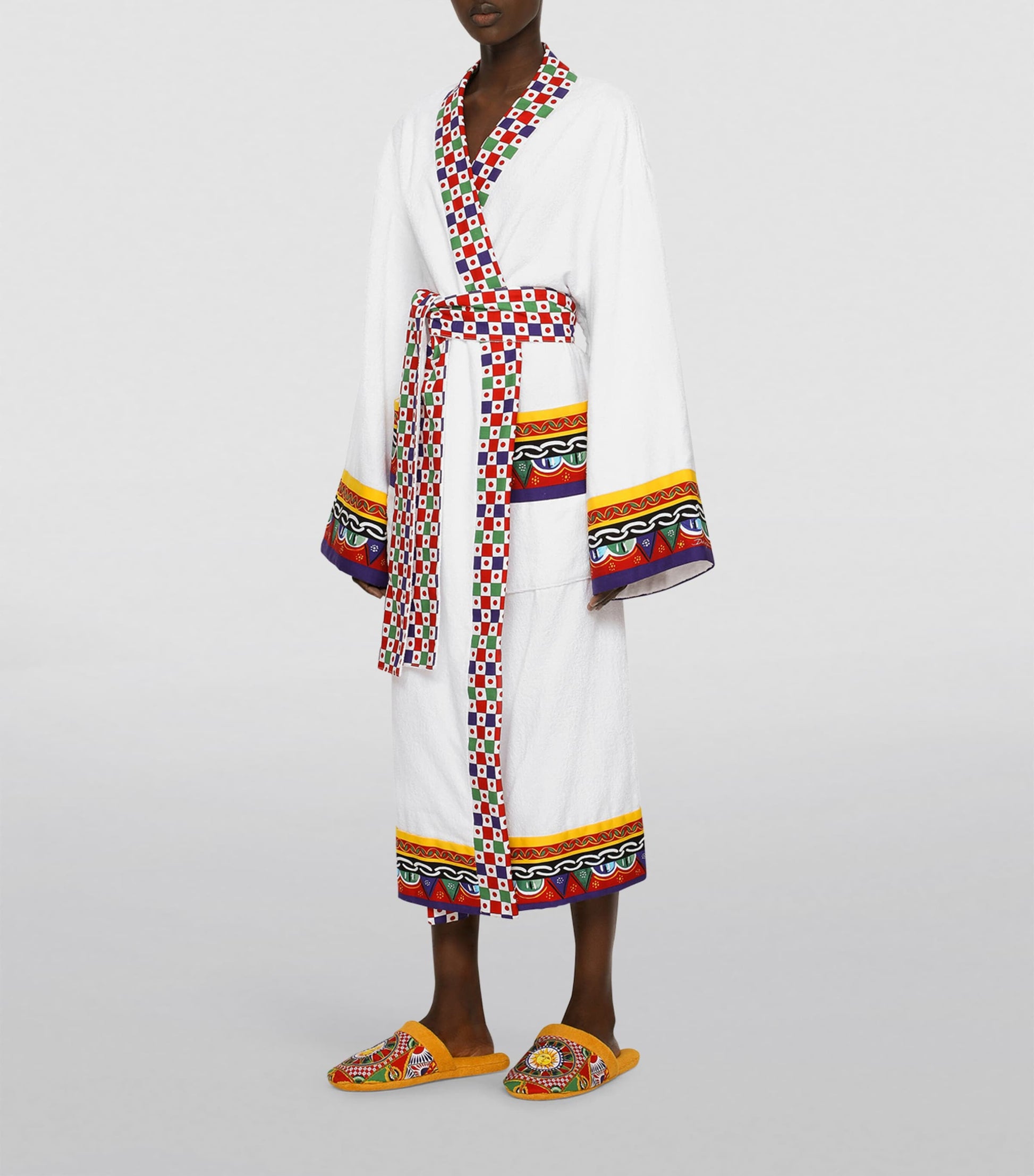 Dolce & Gabbana Casa Cotton-Terry Carretto Bathrobe
