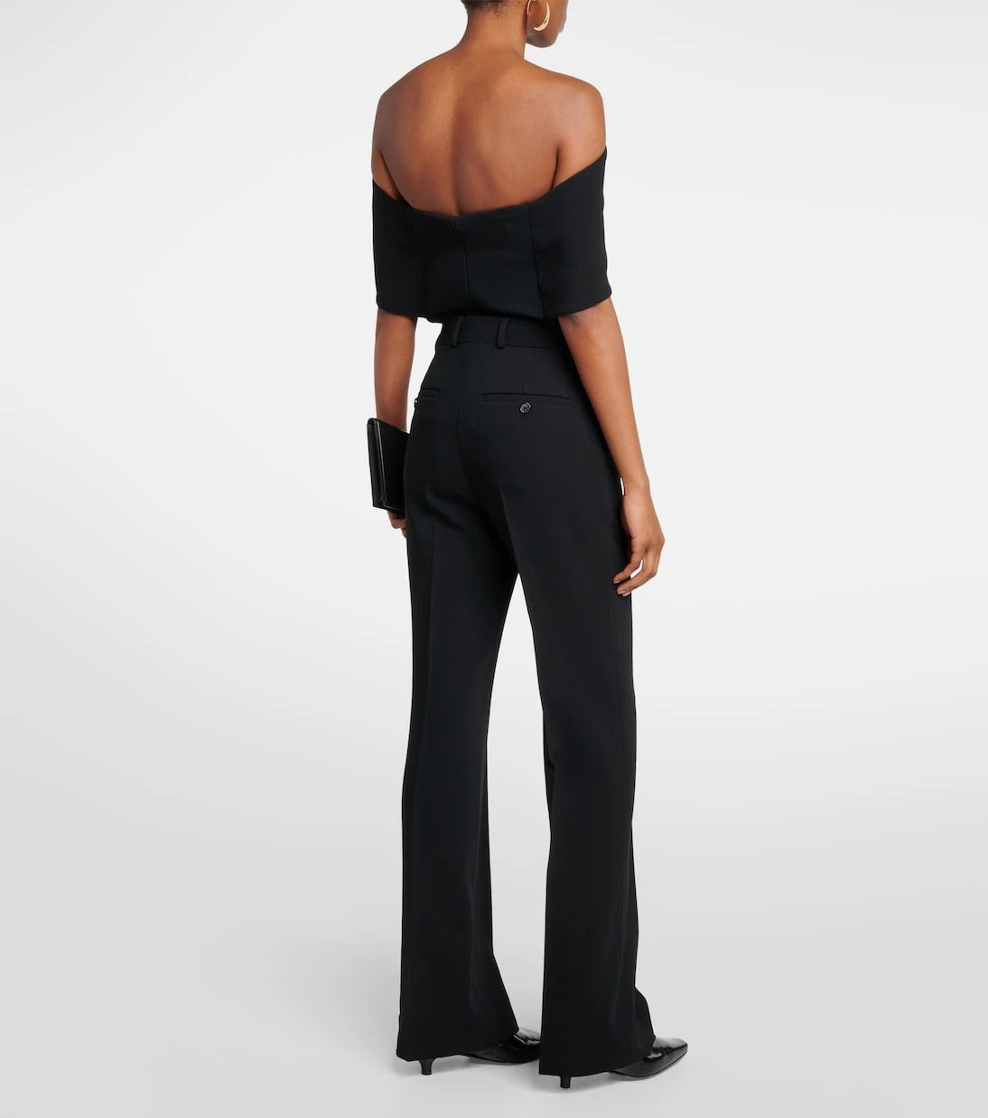 Toteme - High-rise pleated crêpe flared pants