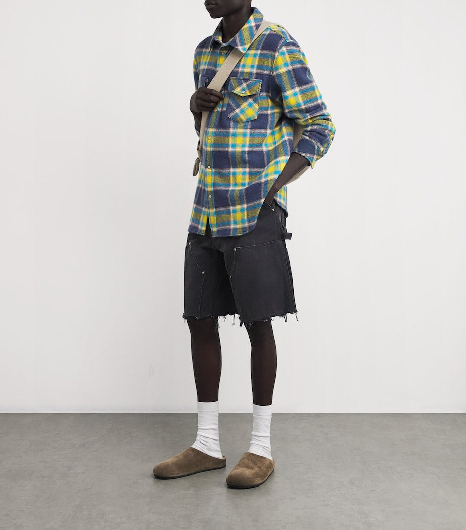 Cashmere Plaid Shirt ROSE QUARTZ