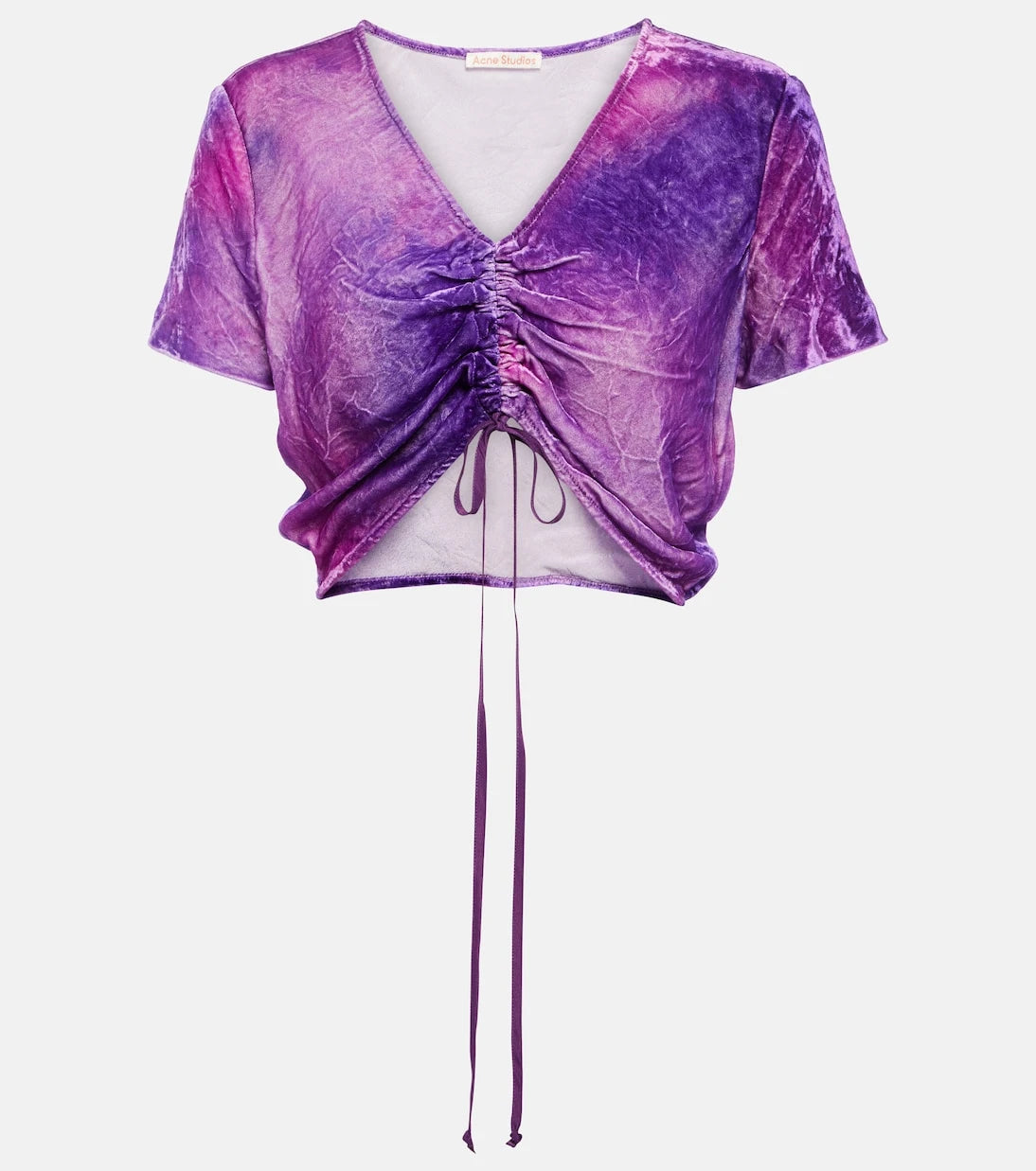 Acne Studios - Flocked velvet crop top