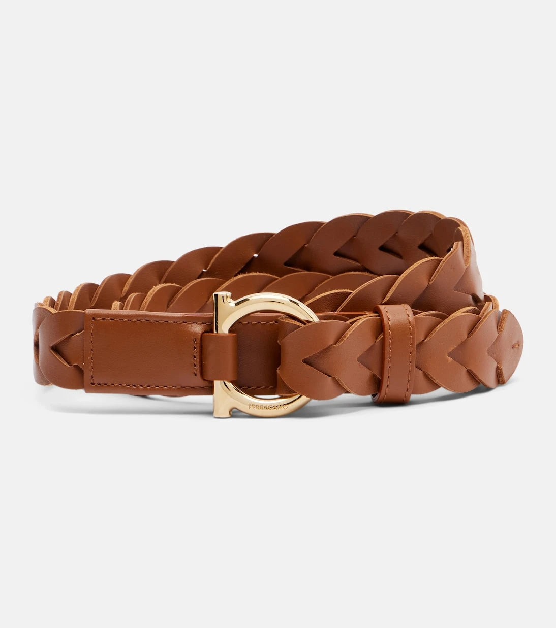Ferragamo - Gancini braided leather belt