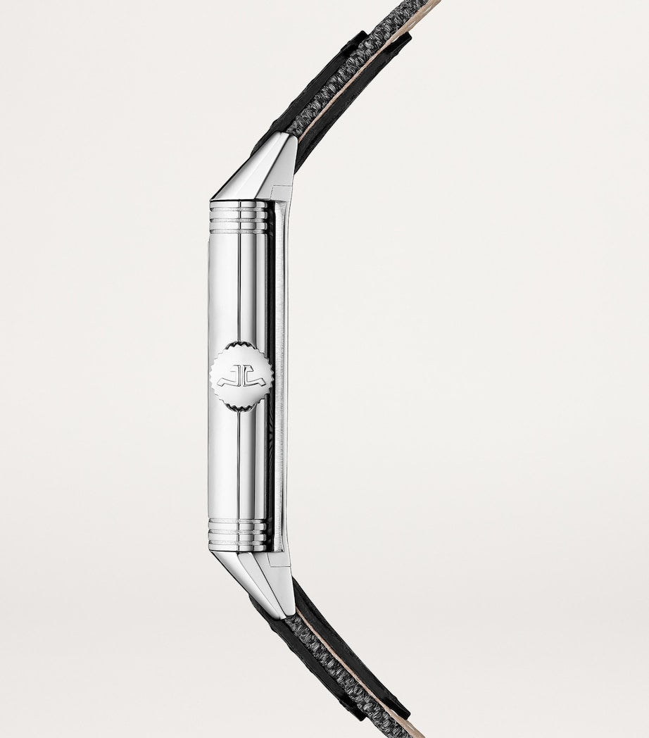 Jaeger-LeCoultre Stainless Steel Reverso Tribute Small Seconds Watch 27.4mm