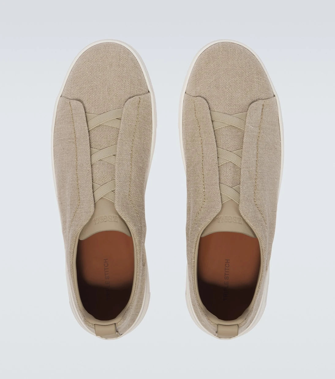 Zegna - حذاء رياضي قماشي Triple Stitch
