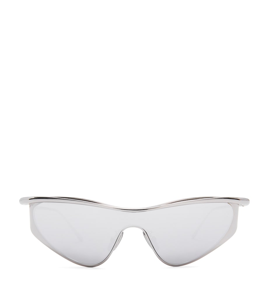 Silver Flash Cat Eye Sunglasses