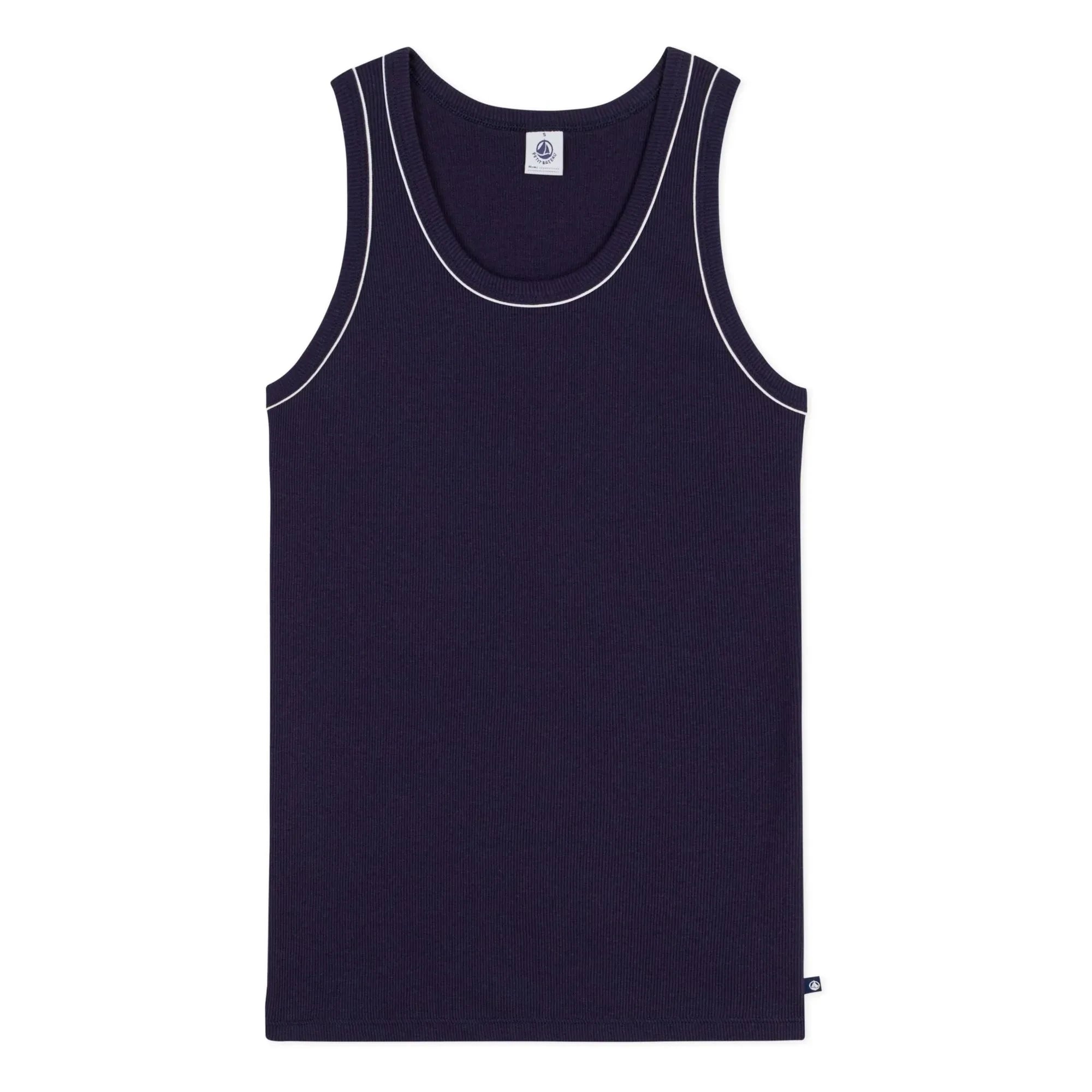 Petit Bateau - Ribbed Tank Top | Navy blue
