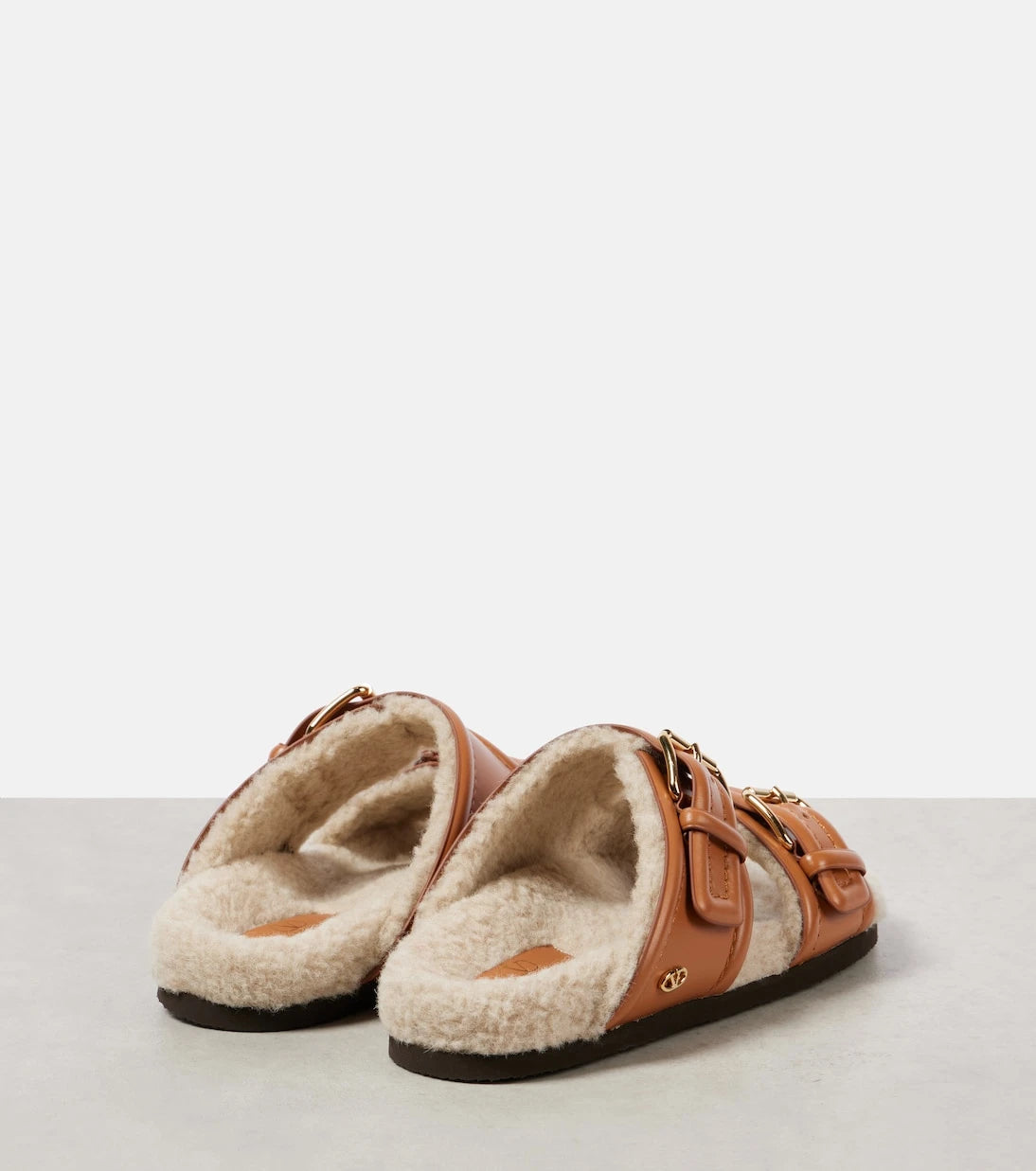 Valentino Garavani - Fussfriend shearling-lined leather sandals