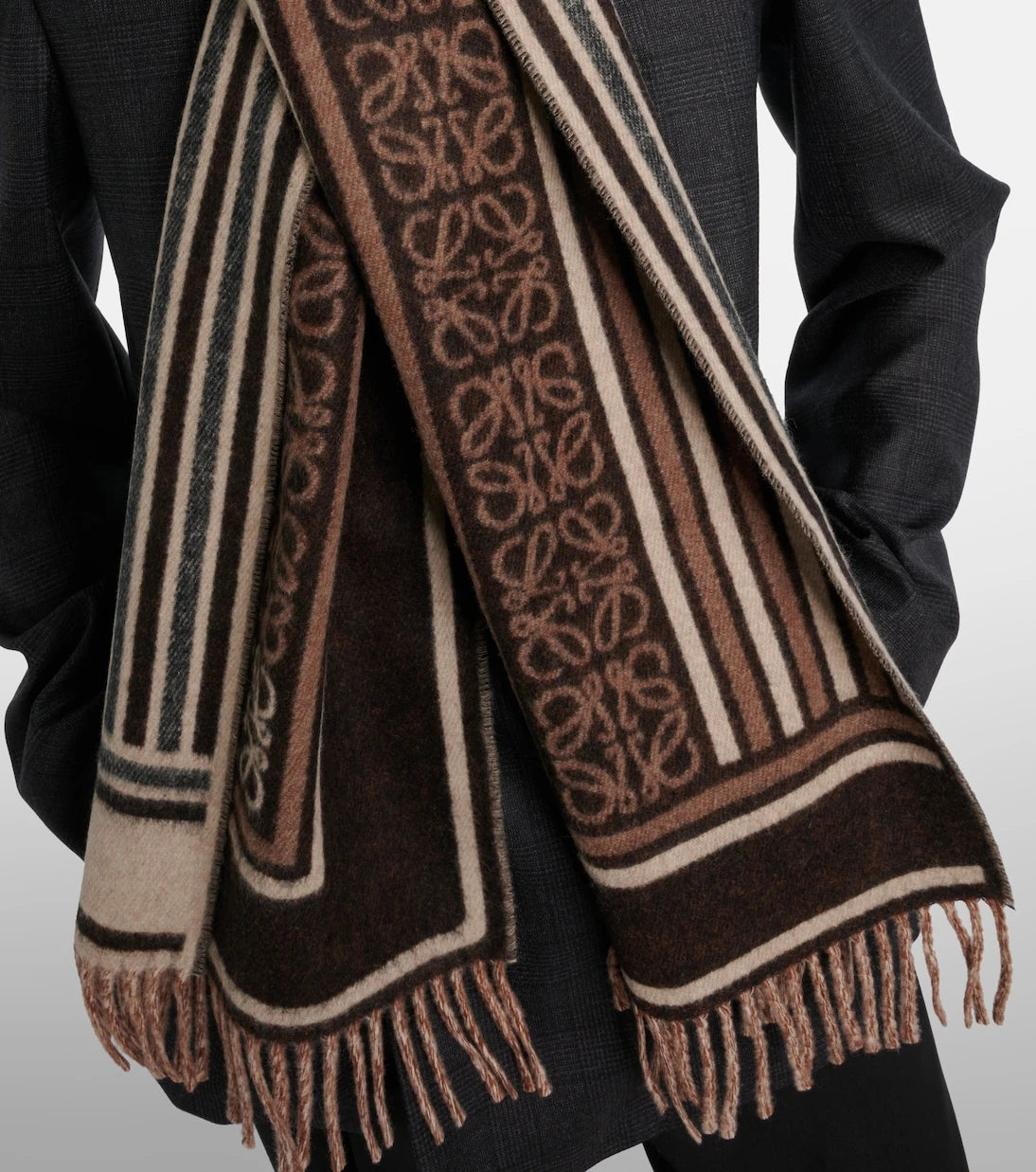Loewe - Anagram wool and cashmere jacquard scarf