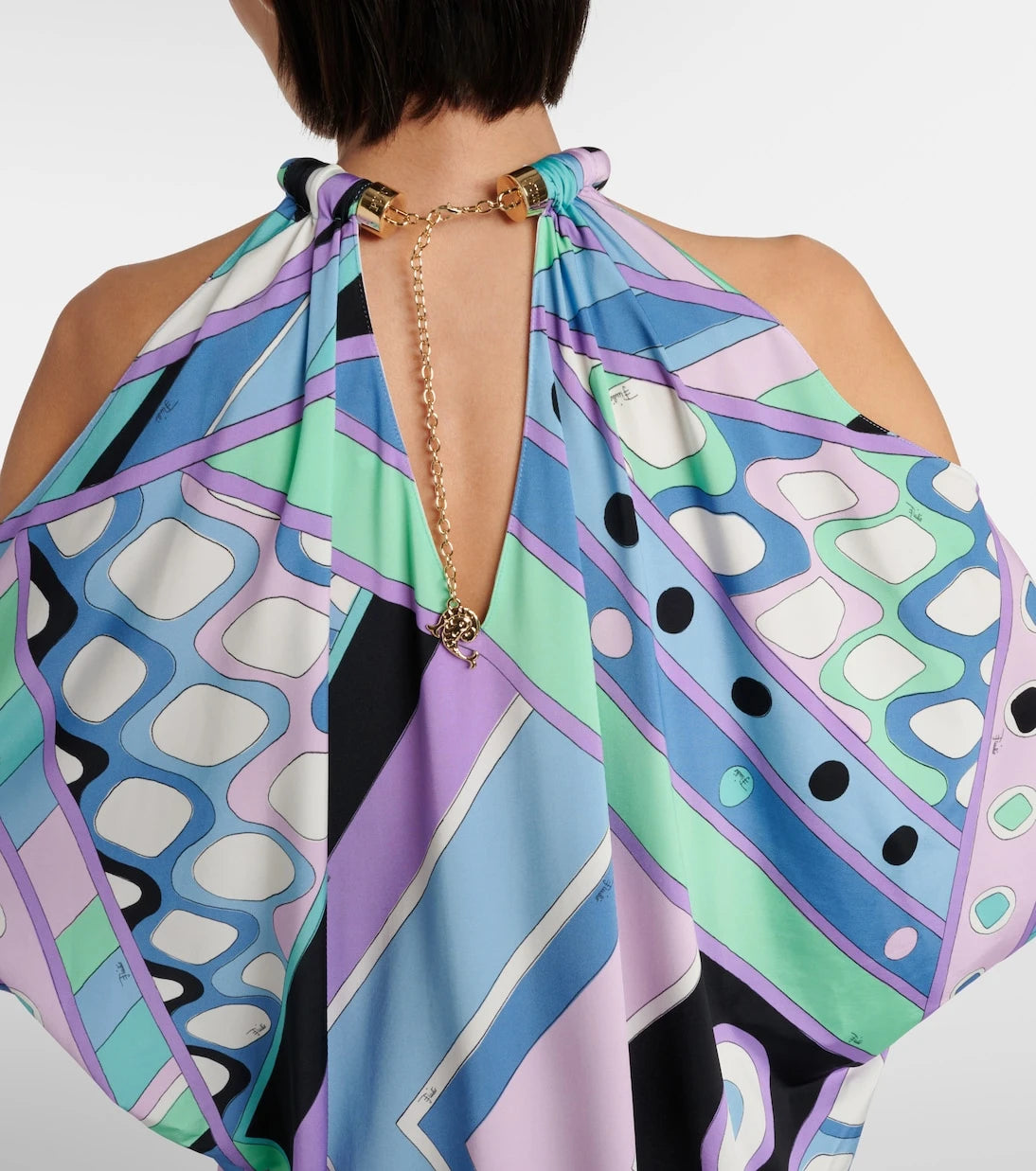 Pucci - Vivara-print jersey satin kaftan